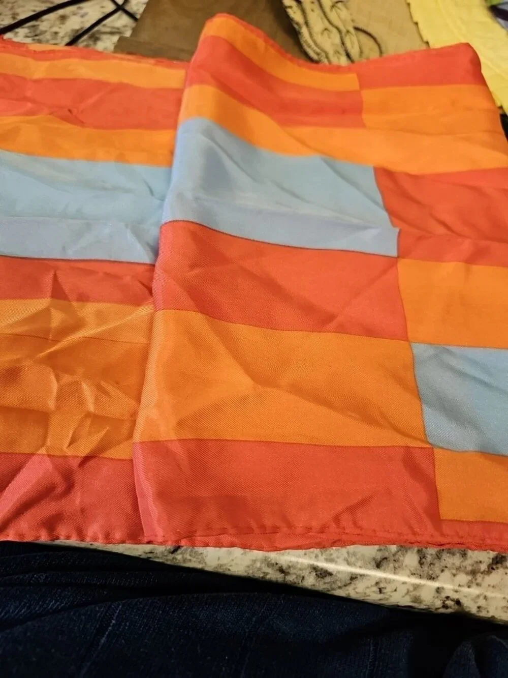 Scarf Orange /red/blue 40